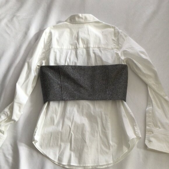 Veronica Beard Button Down with Corset Accent Sz 2 - Picture 6 of 11